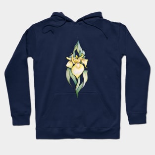 Yellow Iris Flower Hoodie